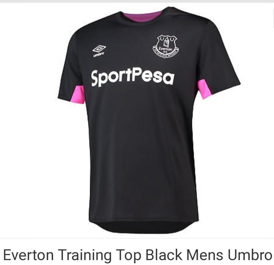 Everton Training Kit Black Stuffs Sports Sports Apparel On Carousell