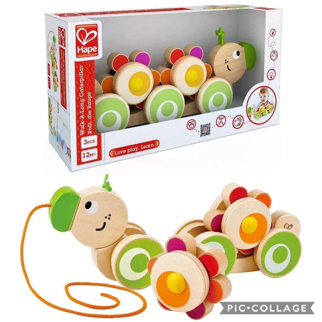 hape walk along caterpillar