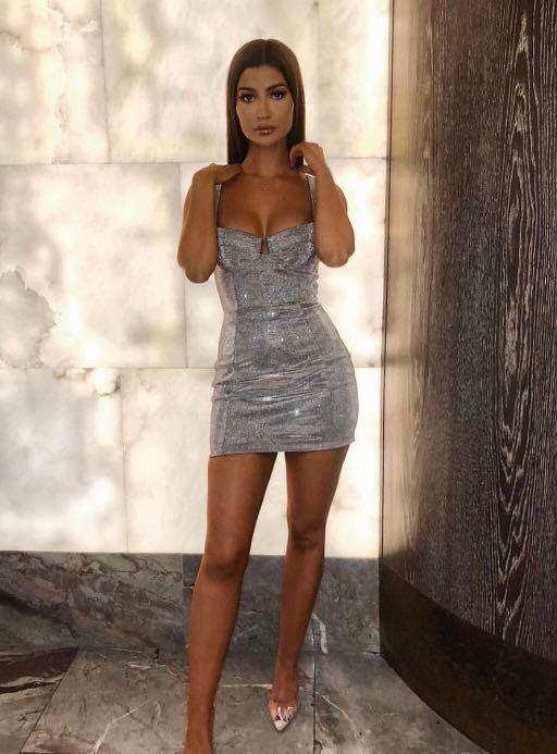 House of cb silver dress clearance