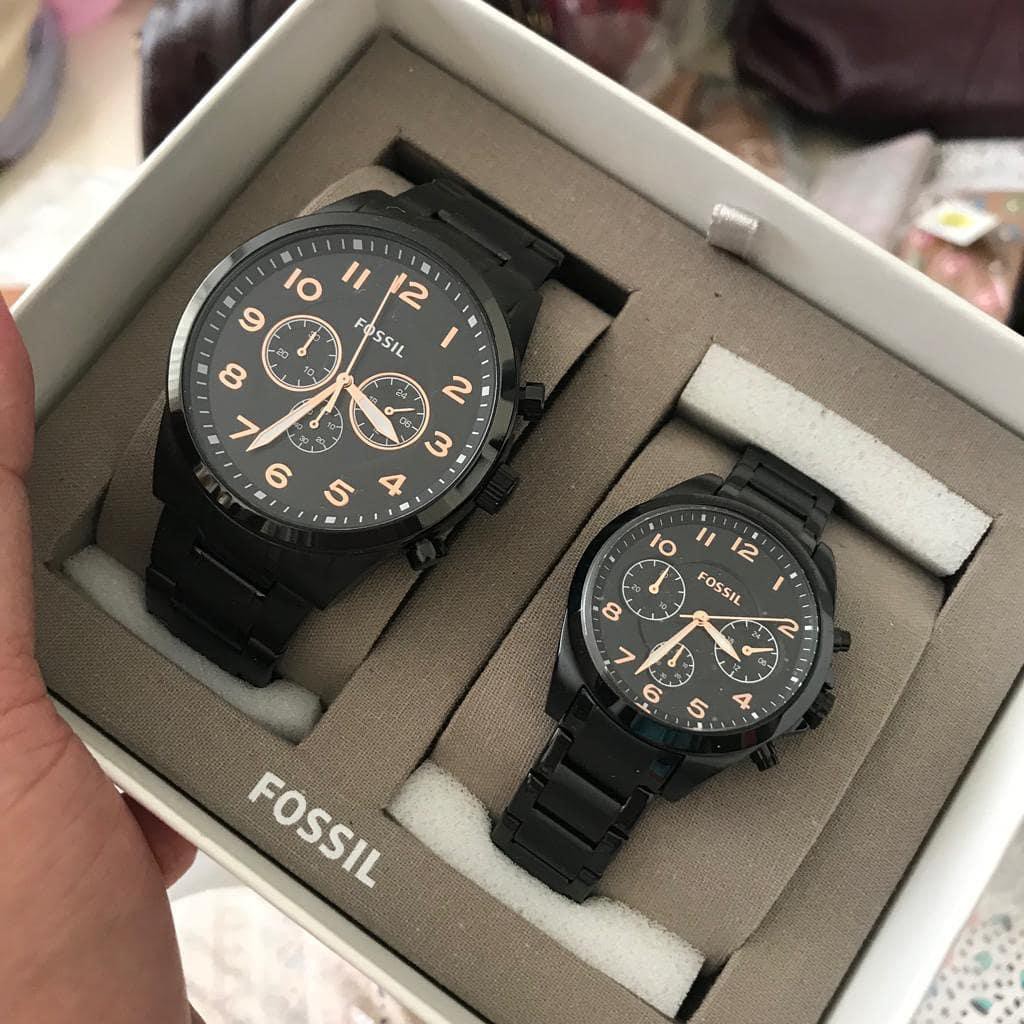 Jam tangan couple fossil sale