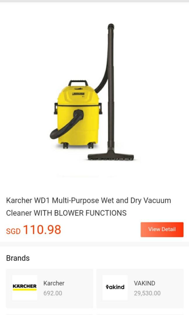 Karcher WD1 MultiPurpose Wet and Dry Vacuum Cleaner WITH BLOWER