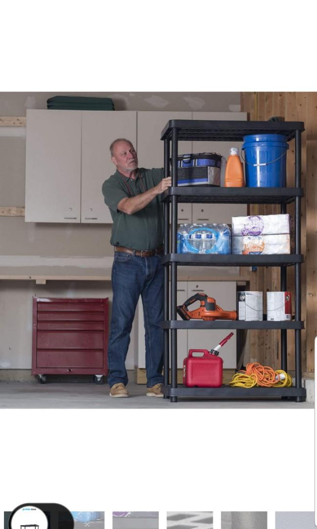Keter 5 Shelf Heavy Duty Utility Freestanding Ventilated Outdoor