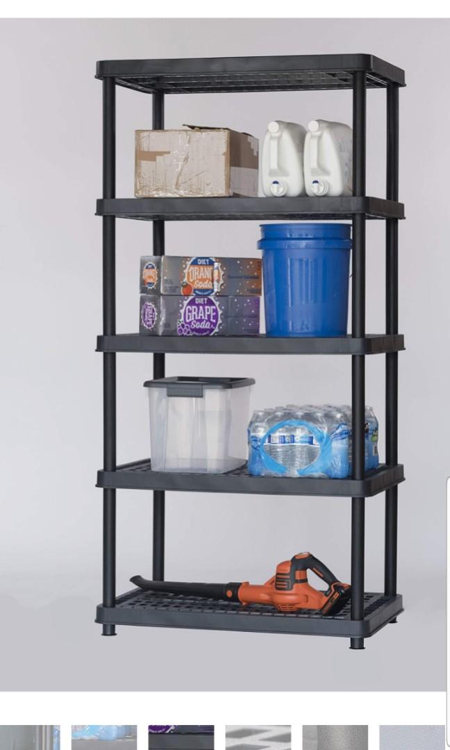 Keter 5 Shelf Heavy Duty Utility Freestanding Ventilated Outdoor