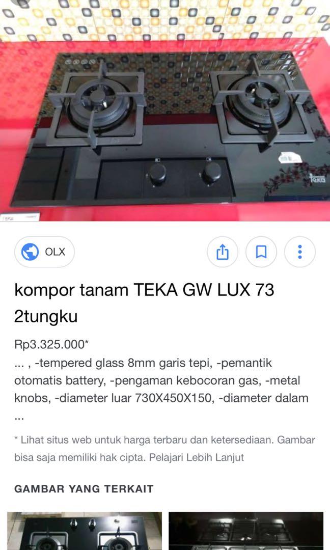 Kompor Teka 3 Tungku Perabotan Rumah Di Carousell