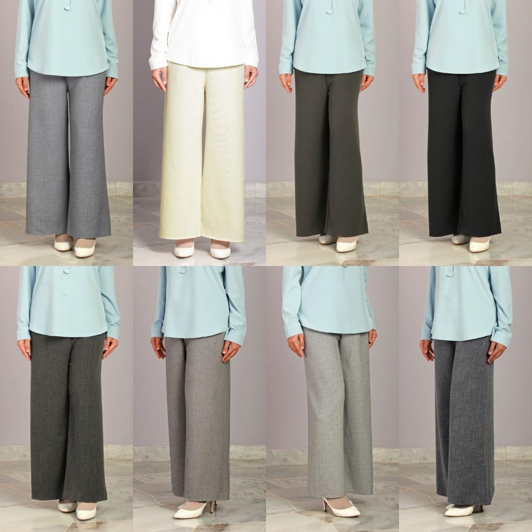 Linen Palazzo Pants Baju Melayu Raya Jubah Jubbah Jubba Juba Women S Fashion Bottoms Other Bottoms On Carousell