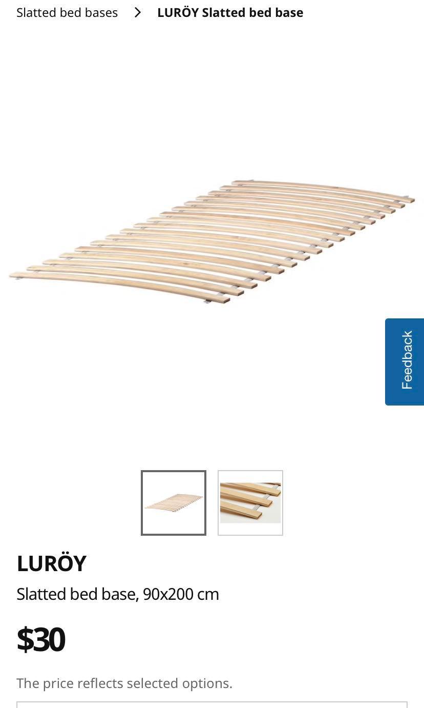 Luroy Slat bed base, Furniture & Home Living, Furniture, Tables & Sets