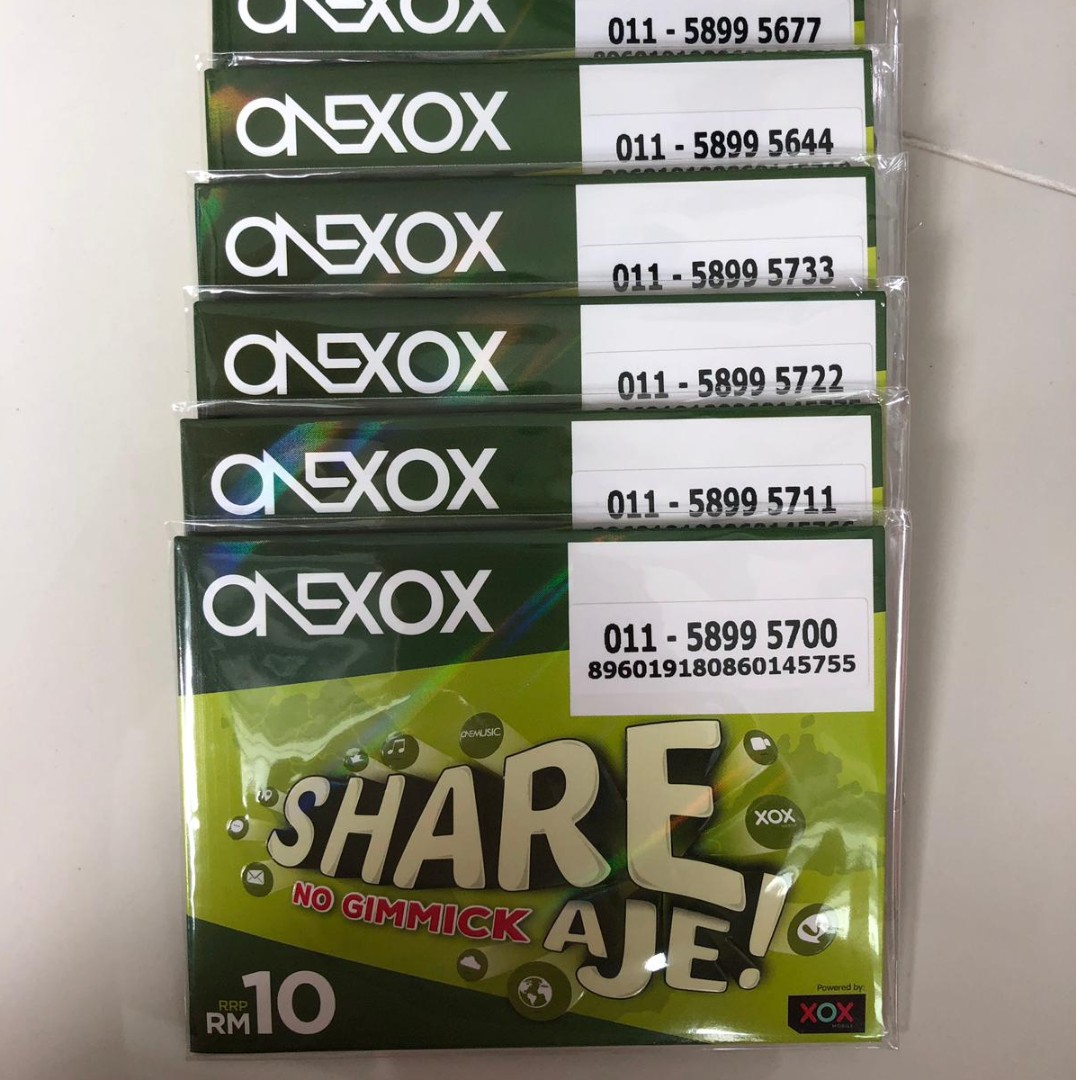 Malaysia Sim Card Prepaid 28 months active Onexox 4g+