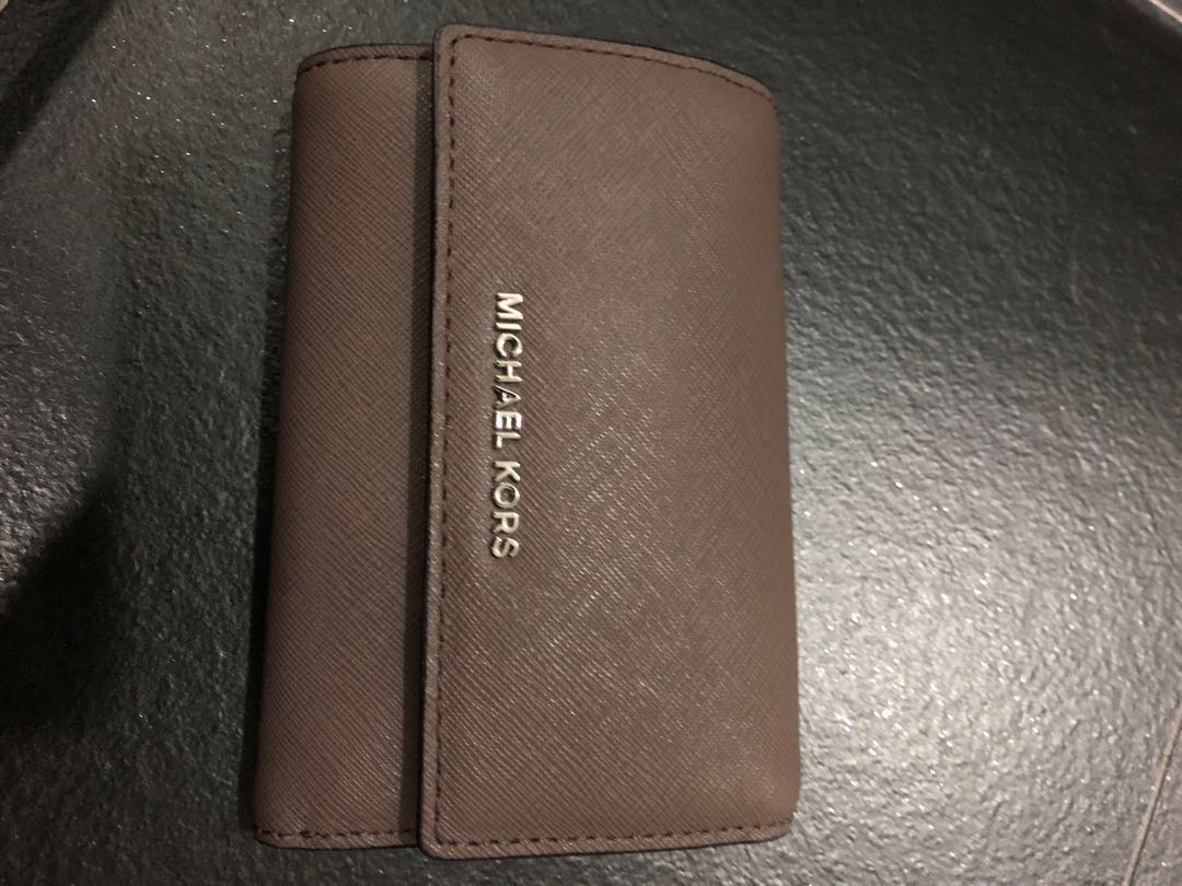 light brown michael kors wallet