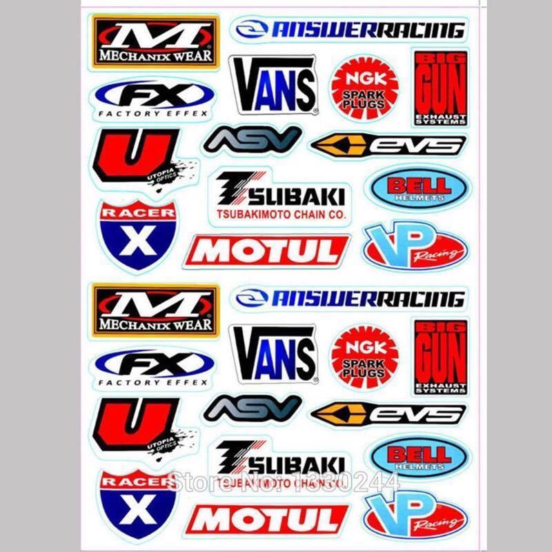Motocross Racing Helmet Motorcycle Decal Funny Truck Graphic Bike Vinyl  Sticker For Honda Yamaha Kawasaki A4 Size Whole Set, Motorcycles, Motorcycle  Accessories on Carousell