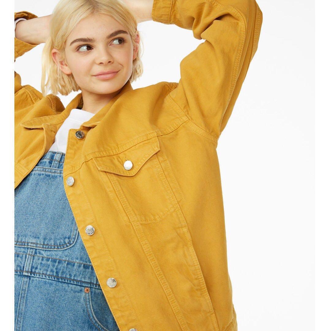 mustard colour denim jacket