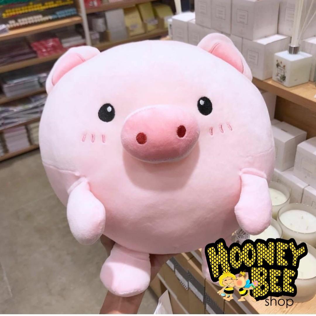 Original Miniso Boneka Babi Pig Doll Round Plush Toy Piglet Miniso Bayi Anak Mainan Baby Walker Di Carousell