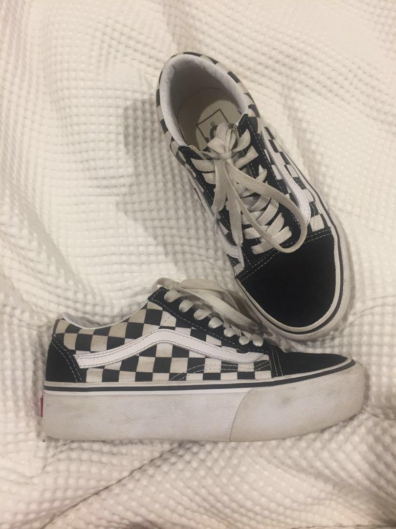 cleaning checkered vans