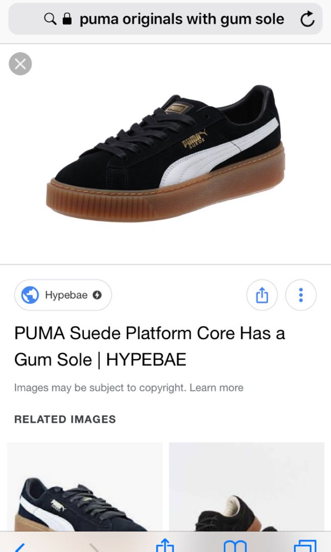 puma platform gum sole