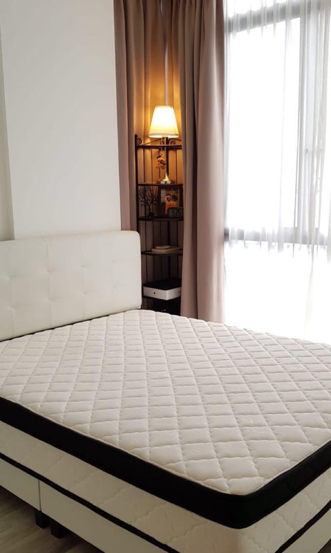 Queen Bed with 10 inch Mattress , Furniture & Home Living, Furniture