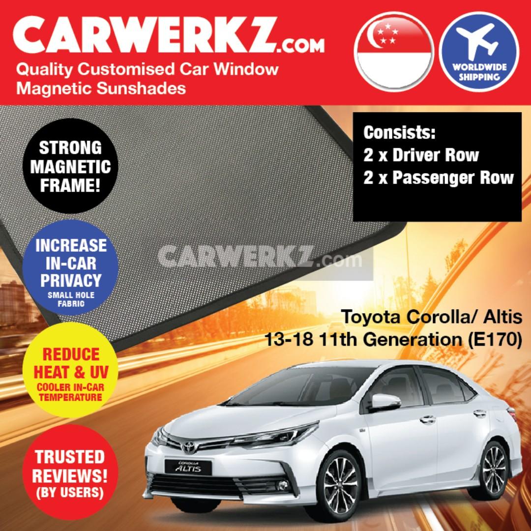 Sg Best Toyota Corolla Altis 2013 2018 11th Generation E170 Japan Sedan Customised Car Window Magnetic Sunshades Car Accessories Accessories On Carousell