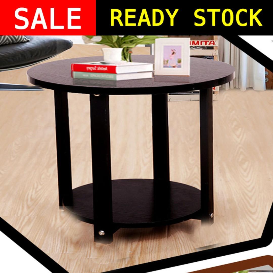 Simple And Nice Round Side Table Black Maple Ct4 Furniture
