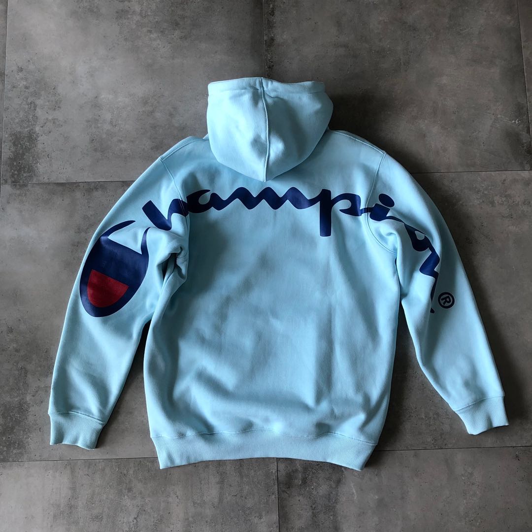 Supreme x Champion hoodie Men s Fashion Tops Sets Hoodies on