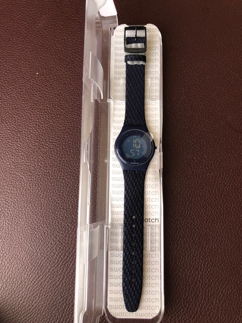 Swatch Skin Blue Air Leather Strap Women s Fashion Watches