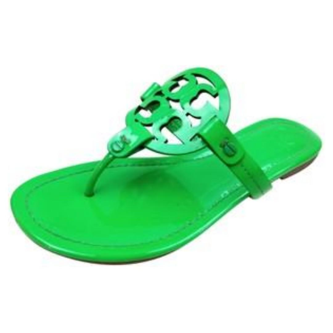 green tory burch sandals