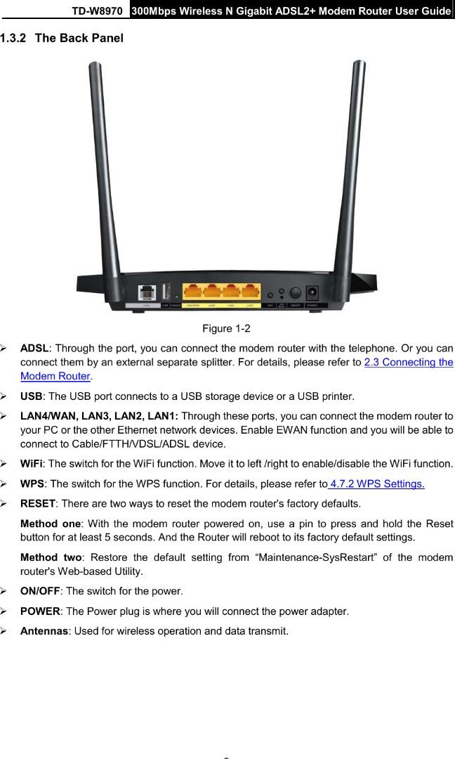 TPLink Gaming Modem Router, Computers & Tech, Parts & Accessories