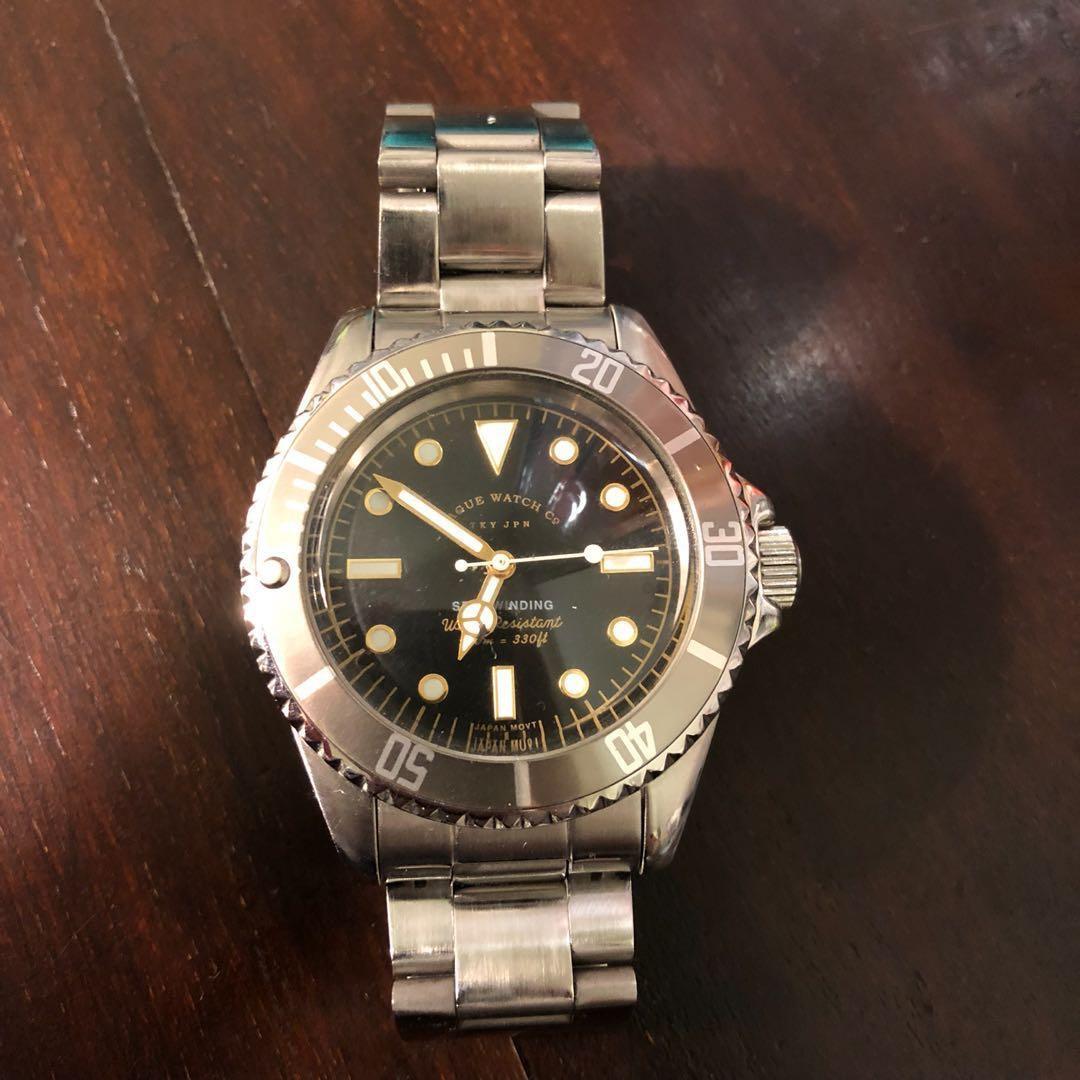 Vague Watch Co. Grey Fade Fad Watch Diver Ghost Bezel Submariner