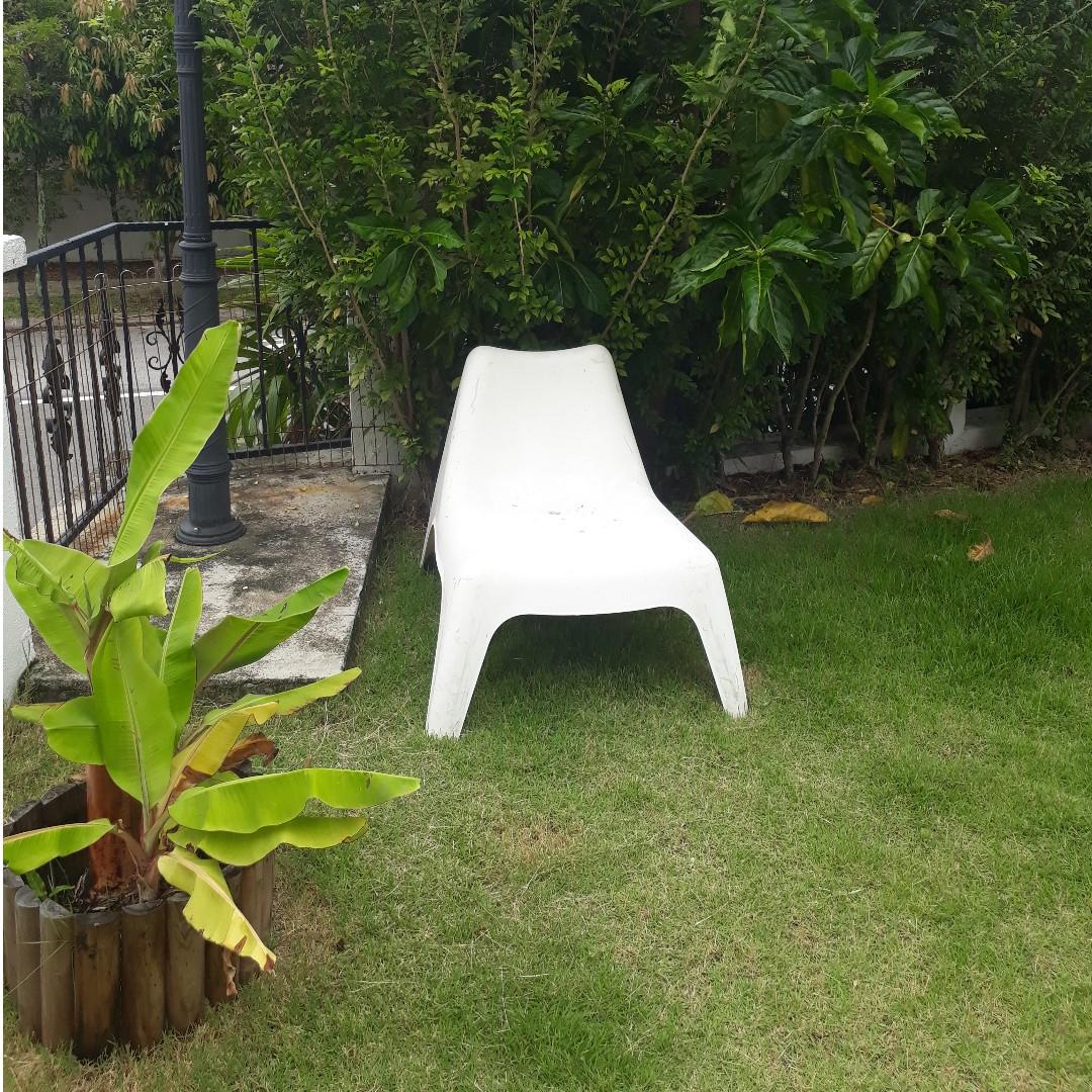 4 Outdoor Low Chairs White Ikea Furniture Home Living Furniture Chairs On Carousell