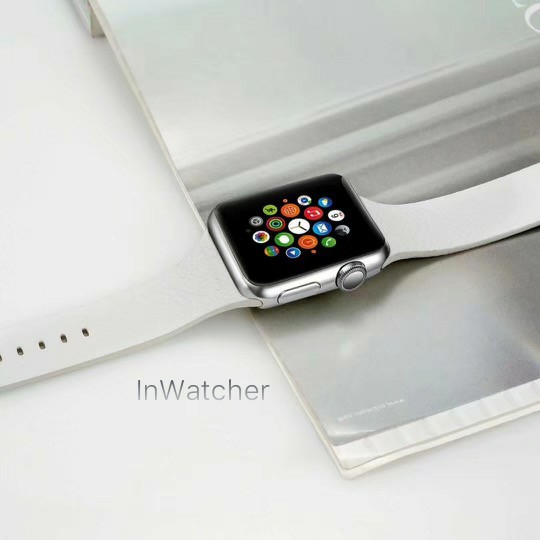 運動型一體式貼皮錶帶 Sport Silicon unibody Leather Apple Watch 1-5 for 44/42mm & 40/38mm