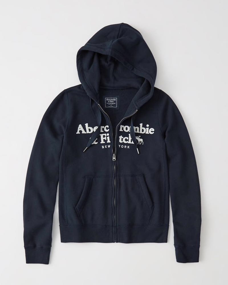 abercrombie and fitch navy hoodie