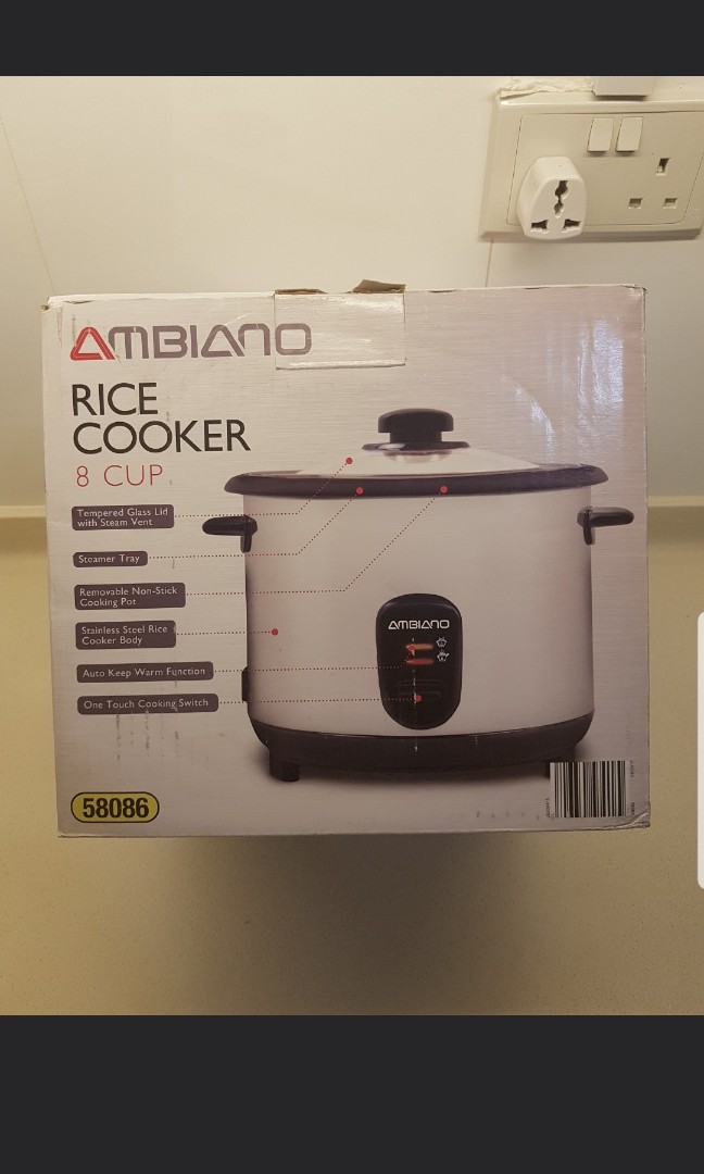 Ambiano 8 Cup Rice Cooker 500W (with steamer tray) > From Australia