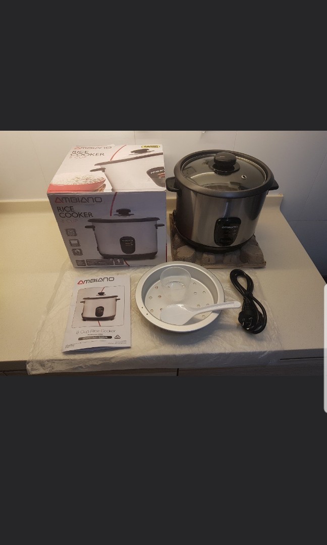 Ambiano 8 Cup Rice Cooker 500W (with steamer tray) > From Australia