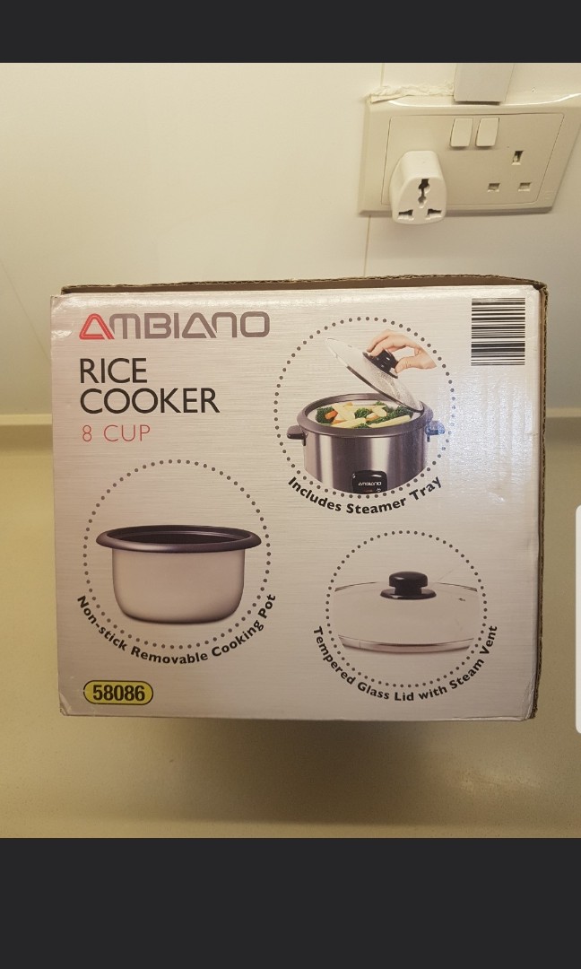 Ambiano 8 Cup Rice Cooker 500W (with steamer tray) > From Australia