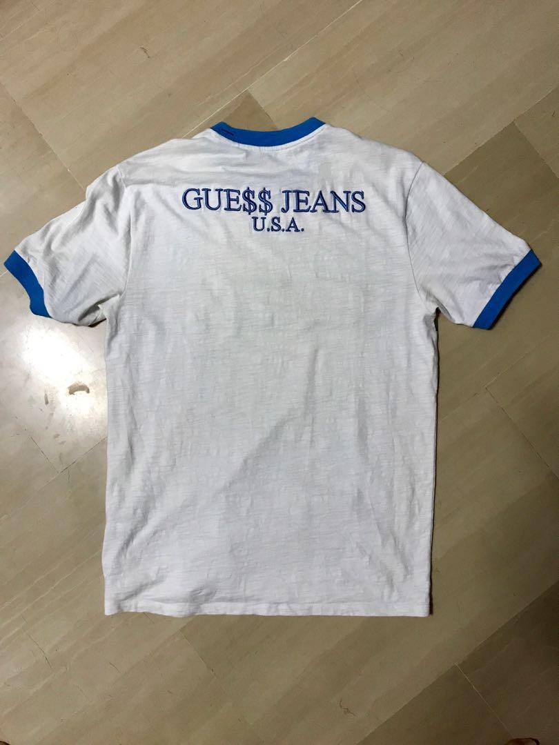 ASAP Rocky x Guess Ringer Tee Size Medium EndgameYourExcess Men s Fashion Tops Sets Tshirts Polo Shirts on Carousell