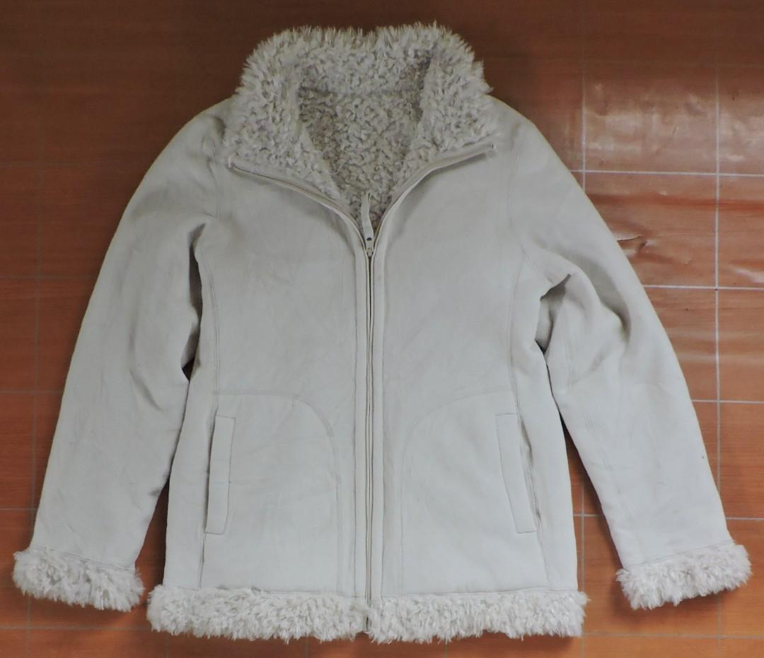 suede faux fur jacket