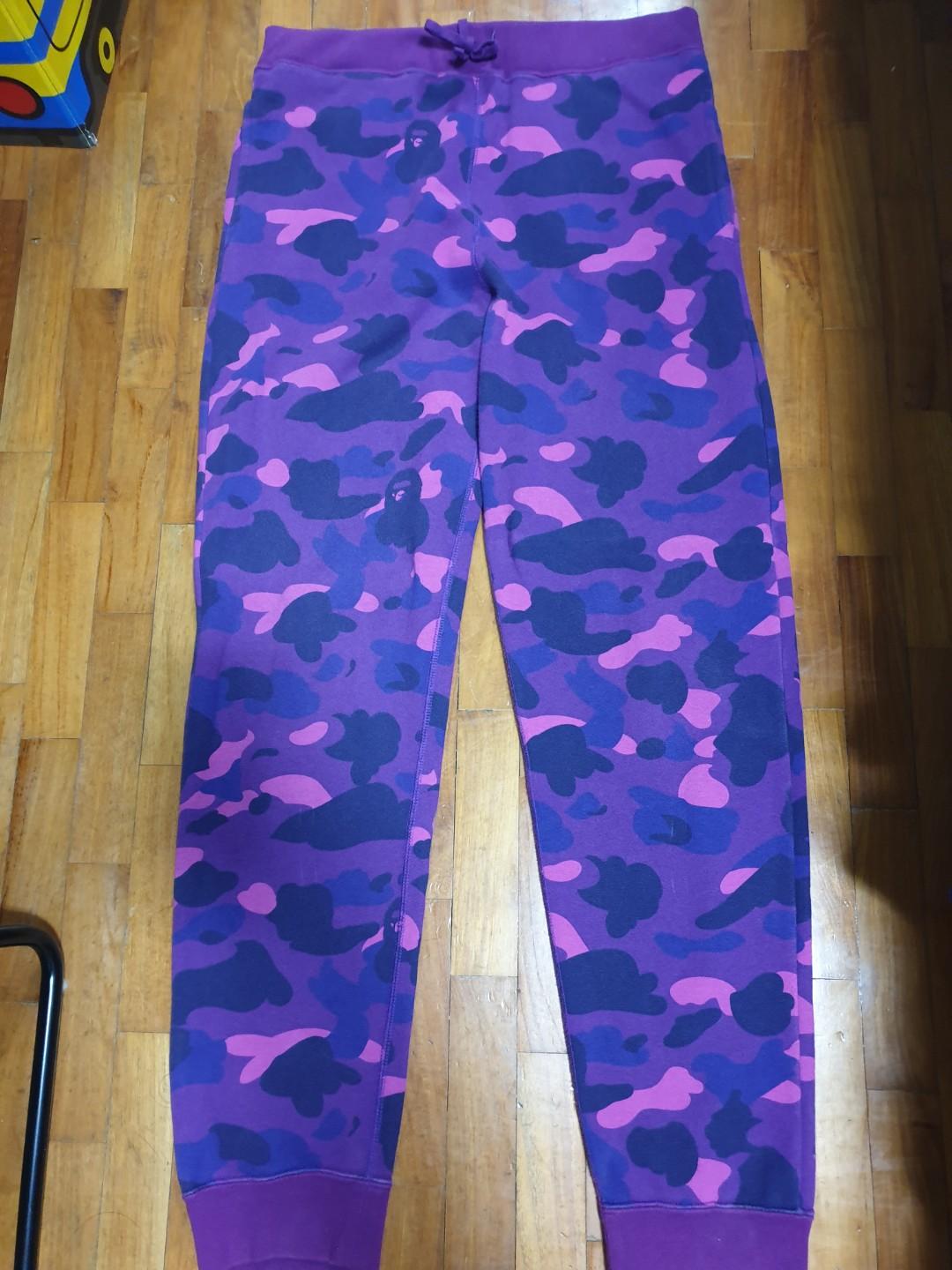 STEAL PRICE Bape purple Camo sweatpants L