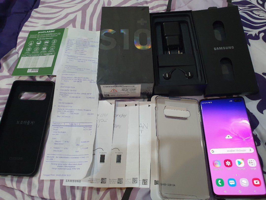 Bonus 1 3jt Samsung Galaxy S10 Plus Black Sein Like Bnob Telepon Seluler Tablet Ponsel Android Samsung Di Carousell