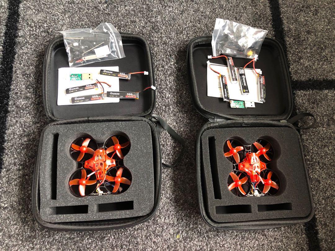 Brand New Eachine TRASHCAN 75mm Crazybee F4 PRO OSD 2S Whoop FPV Racing Drone Caddx Eos2 Adjustable Camera 25 200mW VTX Swtichable