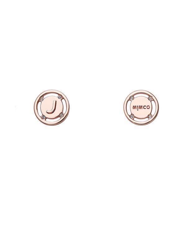 Mimco rose gold stud earrings top