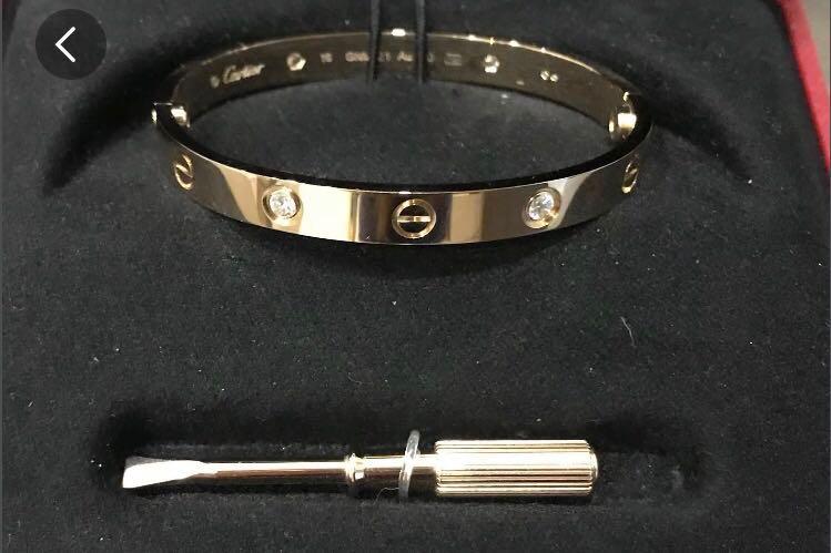 cartier love bracelet rose gold 4 diamonds price