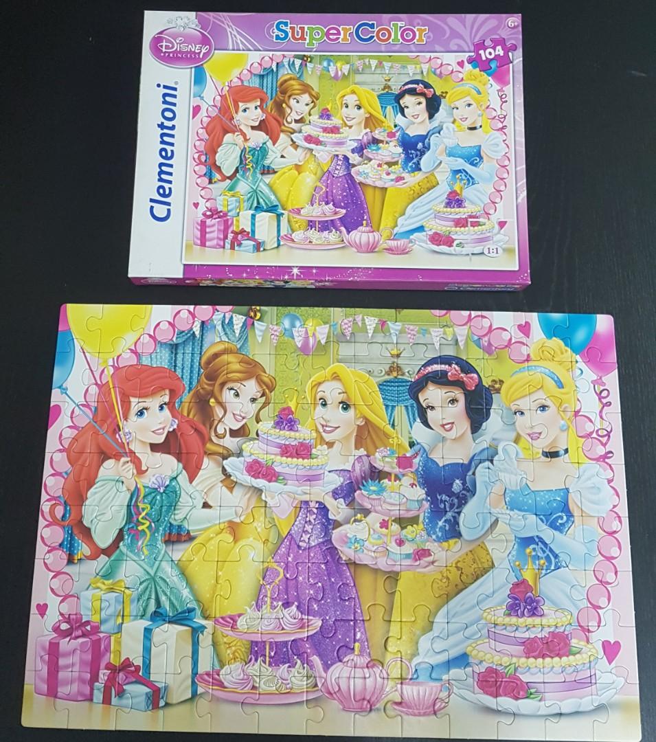 CLEMENTONI DISNEY PRINCESSES SUPERCOLOR JIGSAW PUZZLE 104PCS # ...