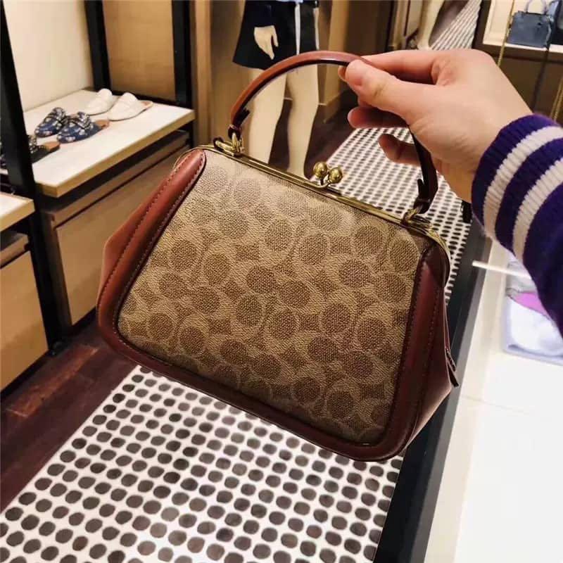 Coach Coated Canvas Signature Frame Bag 23 Women s Fashion Bags
