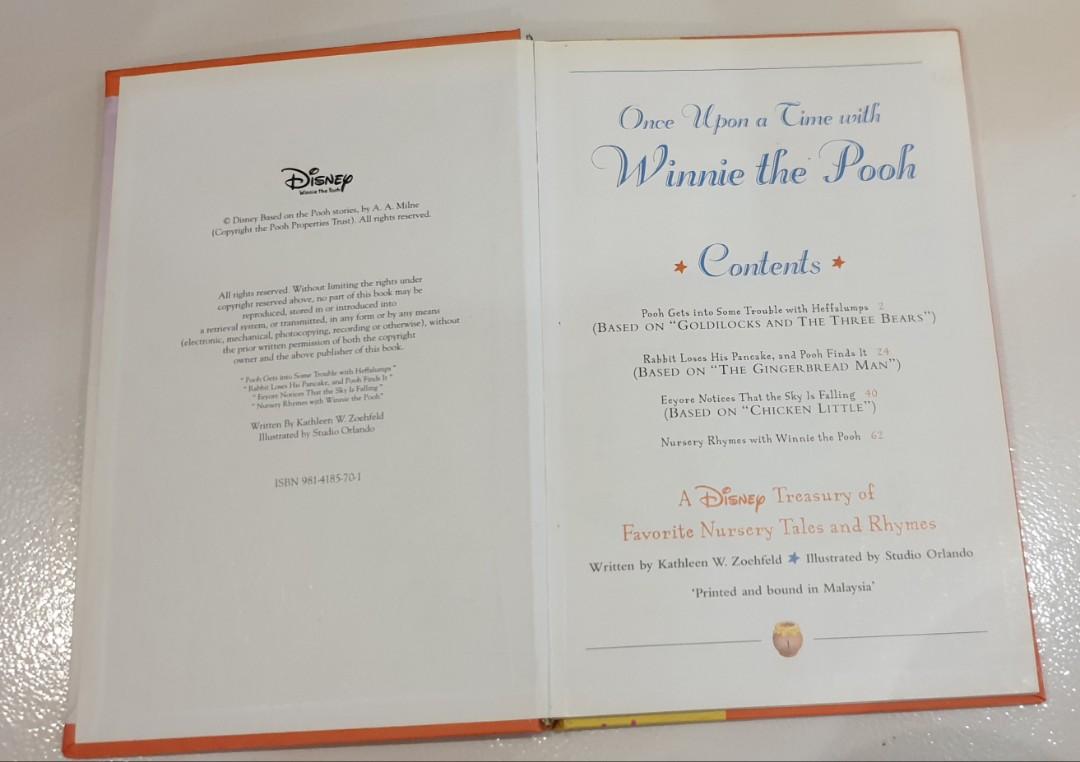Disney Once Upon A Time With Winnie The Pooh, Hobbies & Toys, Books ...