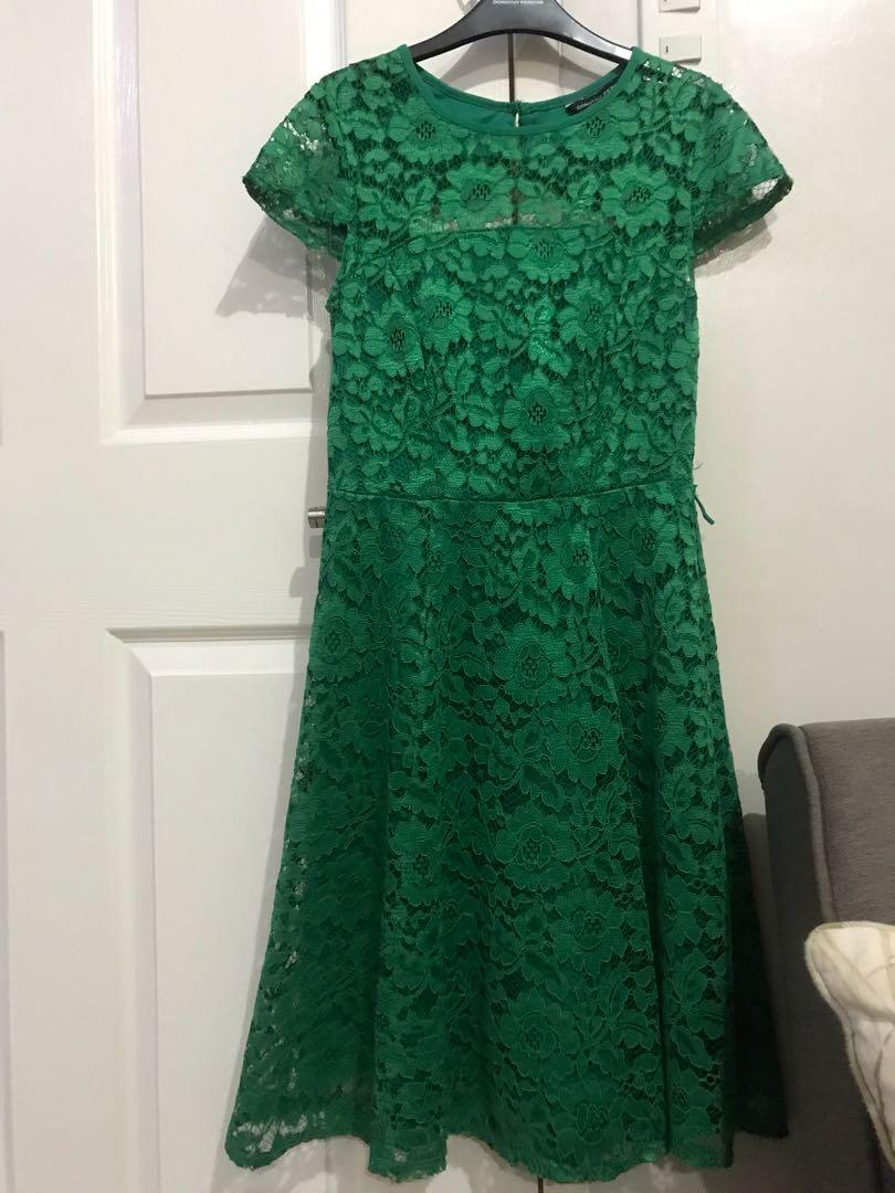 dorothy perkins green lace dress