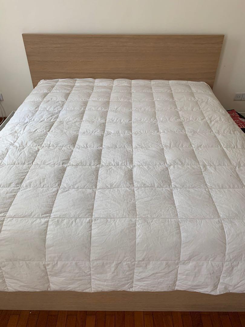 Expat moving sale!! IKEA Malm King size bed & mattress, Furniture