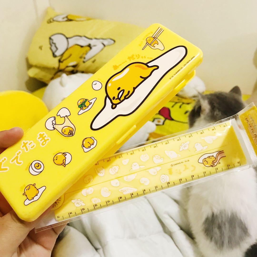 Gudetama pencil case and ruler, Hobbies & Toys, Stationary & Craft ...