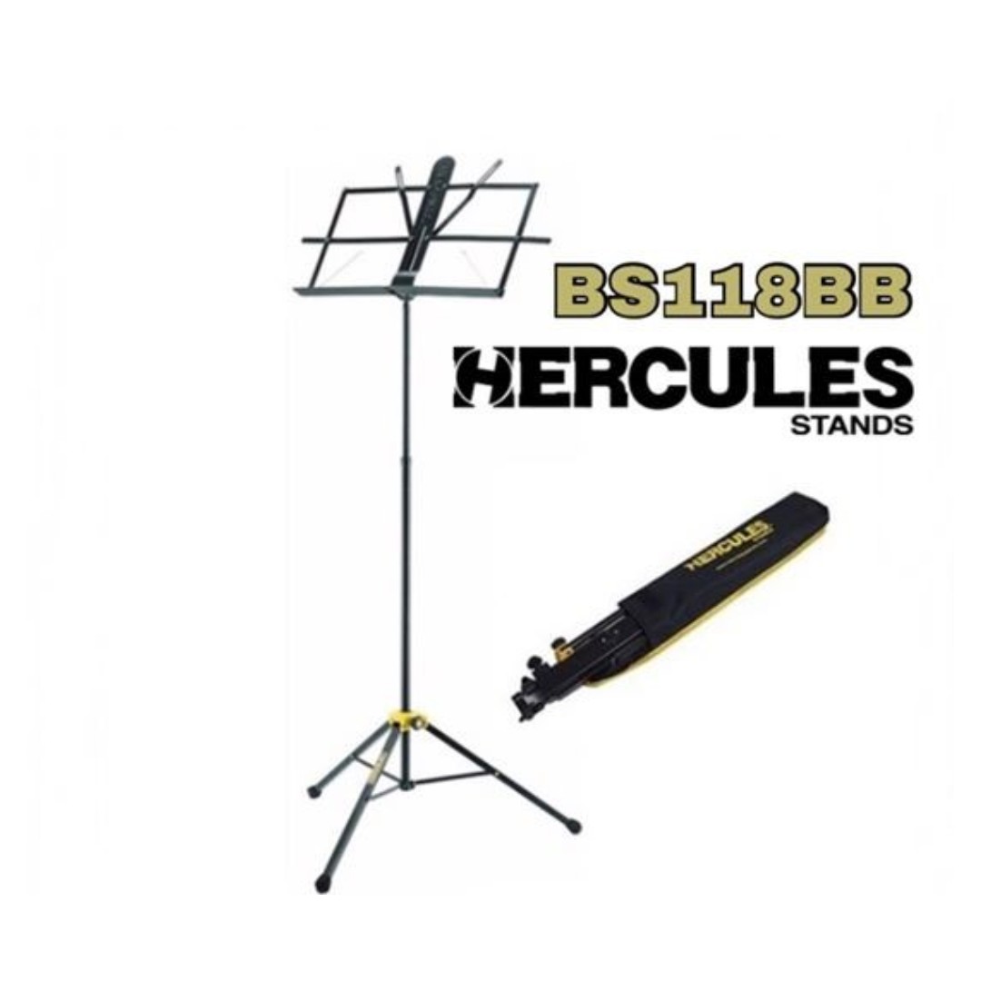 Hercules BS118BB 3Section Music Stand w/Bag, w/EZ Grip, Hobbies & Toys
