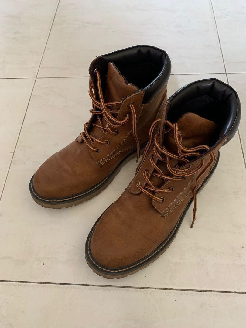 H\u0026M Brown Boots (US9, EUR42), Women's 