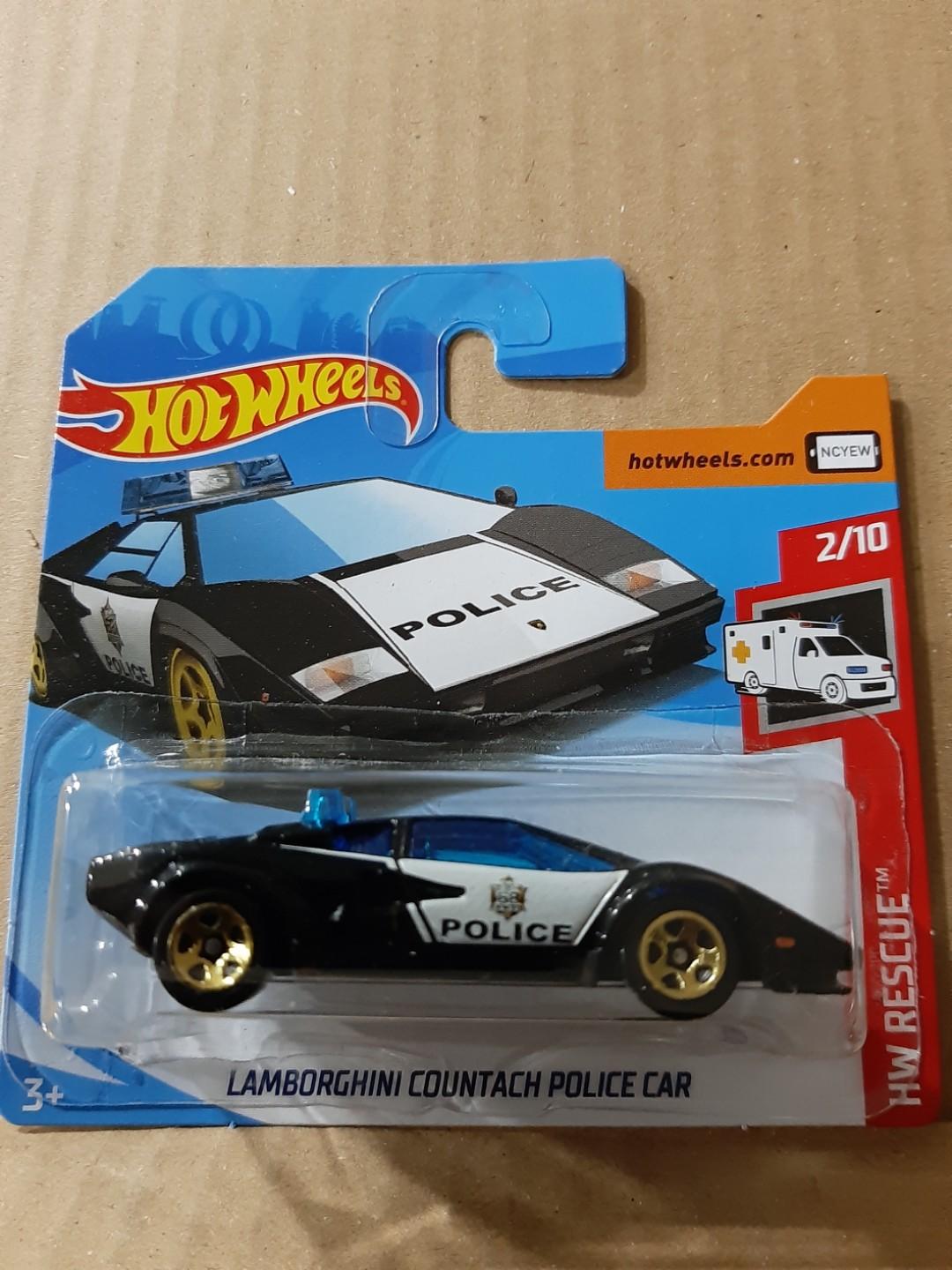 hot wheels lamborghini countach police car