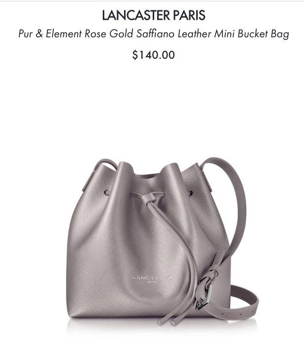 rose gold bucket bag