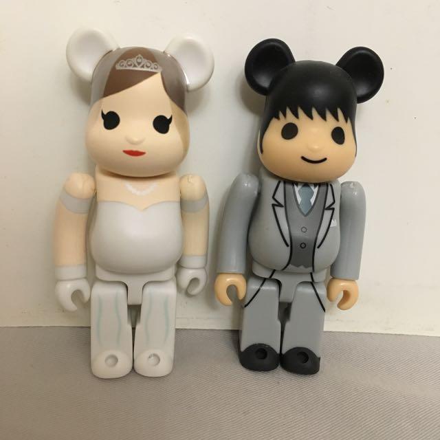 Medicom Be@rbrick 2013 Wedding 100/% Marriage Groom /& Bride Bearbrick set 2pcs