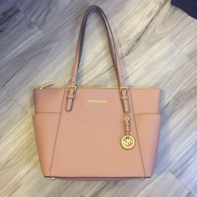 dusty pink michael kors bag